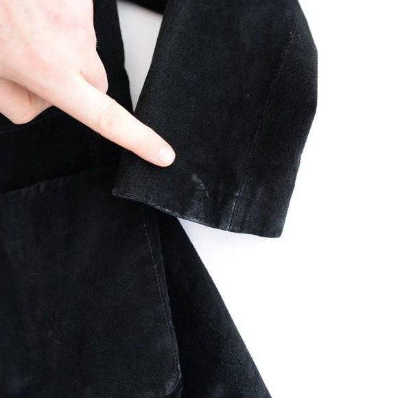 Northern Reflections Black Suede Button Down Blazer/ Jacket LG - Picture 6 of 15